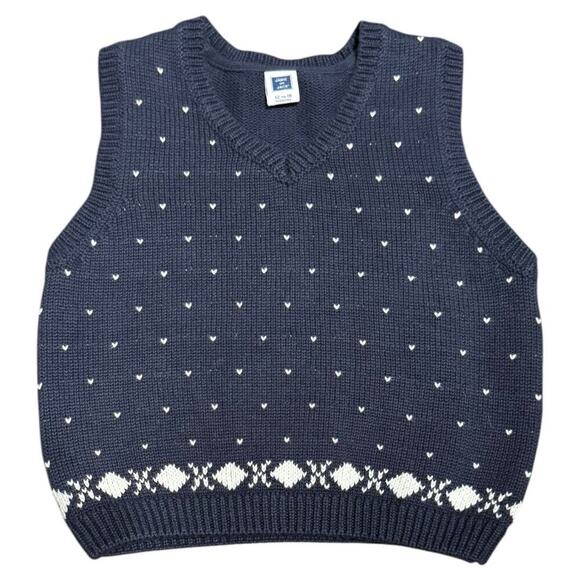Janie and Jack Cotton Blue Sweater Vest Size 12-18 M - Picture 1 of 5